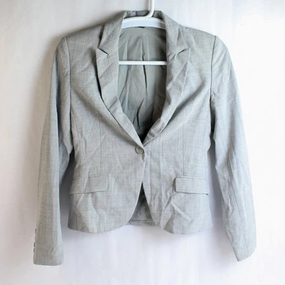 Express Design Studio Light Gray Single Button Blazer Women's Size 10 - Imagem 1 de 4
