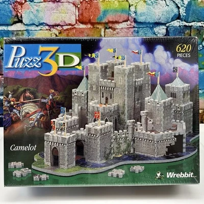 NEW Wrebbit Puzz-3D Camelot 620 Pieces Fully Dimensional Castle Vintage Sealed - Image 1 of 4