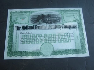 1880er Jahre - MIDLAND TERMINAL RAILWAY COMPANY - Aktienzertifikat - COLORADO - Bild 1 von 1