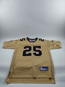 Vintage Reebok On Field New Orleans Saints #25 Reggie Bush Gold Jersey. Size 50 - Picture 1 of 8