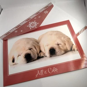 Christmas Card Mailing Service All Is Calm Matching Envelope - Picture 1 of 9