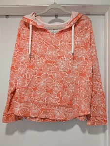 Felpa con cappuccio Koolaburra by Ugg donna grande arancione hawaiana spiaggia casual misto rayon - Foto 1 di 6