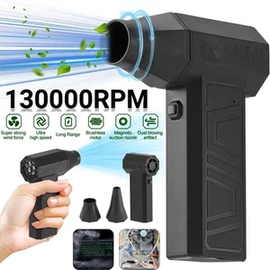 130,000RPM USB Air Blower – Handheld Turbo Dust Cleaner Duster Gun 3-Speed - Picture 1 of 8
