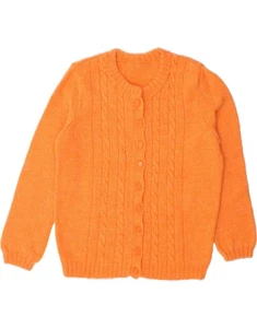 Cárdigan suéter vintage para mujer Reino Unido 14 naranja medio CI39 - Imagen 1 de 2