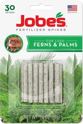 Picos fertilizantes para alimentos vegetales Jobe'S, fácil cuidado de plantas para todos los helechos y palmeras Foto 1 de 4
