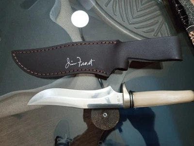 Hen & Rooster Deer Bone Series Hunter Fixed Blade Knife 6" Stainless Blade - Image 1 of 4