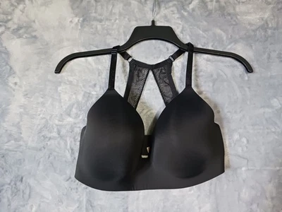 Sujetador Victorias Secret para mujer 36DDD negro sin alambres espalda deportiva encaje acolchado cómodo Foto 1 de 4