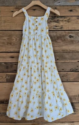 Girls Haute Hippie Floral Sundress Sz 8 Sleeveless Tiered Maxi - Image 1 of 3