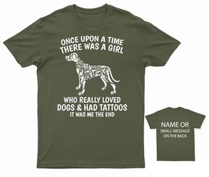 Dog Lover & Tattoo Enthusiast Story T-Shirt Personal Narrative Tee - Picture 1 of 14