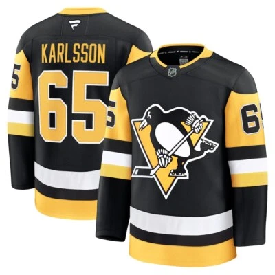 Pittsburgh Penguins Erik Karlsson #65 Fanatics Black Home Premium NHL Jersey - Image 1 of 4
