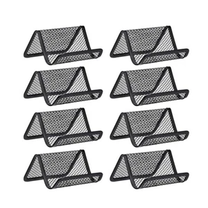 8 Pcs Name Holder Business Card Display Stand Organizer Iron Case - Afbeelding 1 van 11