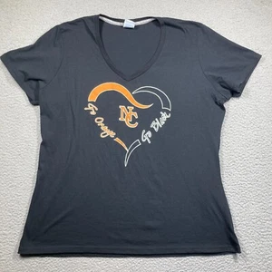 NC Go Orange Go Black T-Shirt Damen XXL schwarz Kurzarm V-Ausschnitt #21 am Rücken - Bild 1 von 14