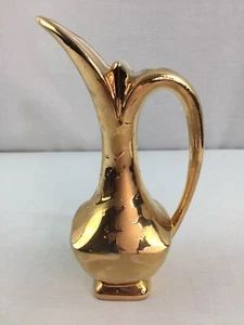Golden Brocade McCoy Nelson Small Weeping Pitcher Gold - Picture 1 of 9