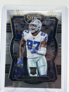 TACO CHARLTON - 2017 Panini Select RC Premier Level SILVER PRIZM Rookie Cowboys - Picture 1 of 6