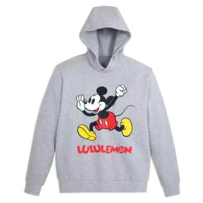 Sudadera con Capucha Disney X Lululemon Steady State Talla Grande Nueva con Etiquetas Mickey Mouse Gris Foto 1 de 4