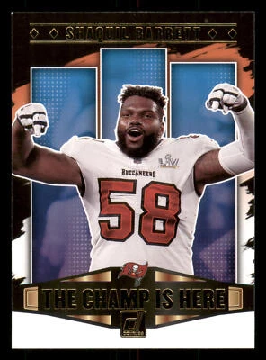 2021 Donruss Shaquil Barrett #CIH-20 Champ is Here Tampa Bay Buccaneers - Image 1 of 2