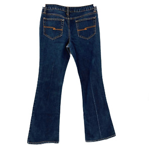 Y2K 90's Arizona Jeans Boot Cut Flare Leg Mid Rise Womens Size 7 Long Dark Wash