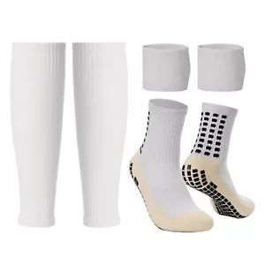 Anti-Slip Soccer Socks with Shin Guard Sleeves for Training & Matches - Picture 1 of 9