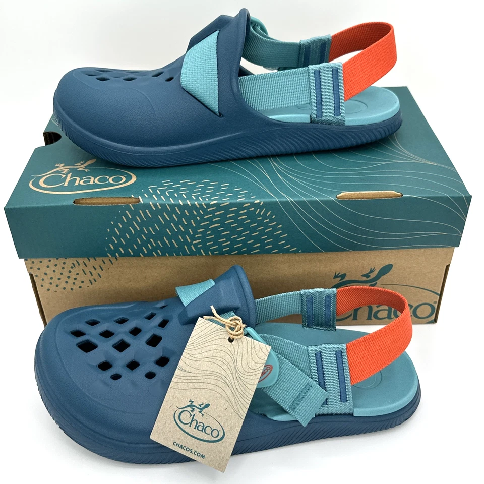 Chaco Chillos Clogs Ocean Blue Women's Size 8 Slip-On Comfort Foam Sandals