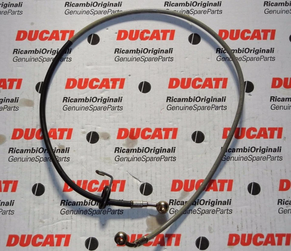 Ducati clutch slave line hose steel braided nylon 40+" long with bracket       G - Image 1 of 1