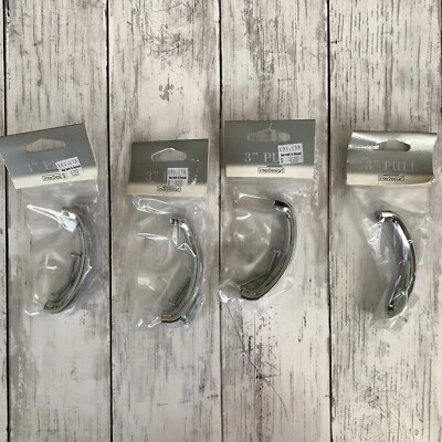 Interdesign 4 paquetes 3” manijas de gabinete cocina cajón tiradores cama baño y más allá Foto 1 de 4