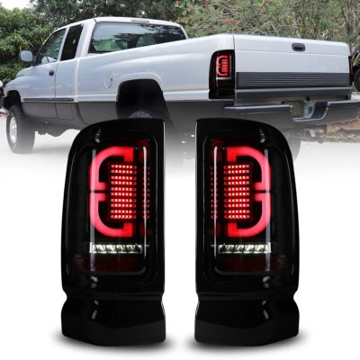 Tail Lights For 1994-2002 Dodge Ram 1500 Taillights Smoke Indicator Rear Lamps  - Imagem 1 de 4