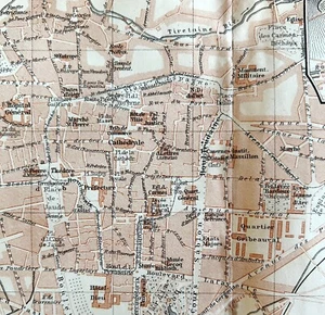 Map Clermont Ferrand Southern France Rare 1914 Lithograph WW1 Era WHBS - Picture 1 of 2