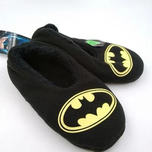 DC Comics Toddler Boy Black Fleece Slip On Slipper Shoes One Size Fits Most - Picture 1 of 9