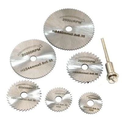 7 tlg Kreissäge Blatt Mini Dremel HSS Kreissägeblatt Proxxon Drehwerkzeug Set