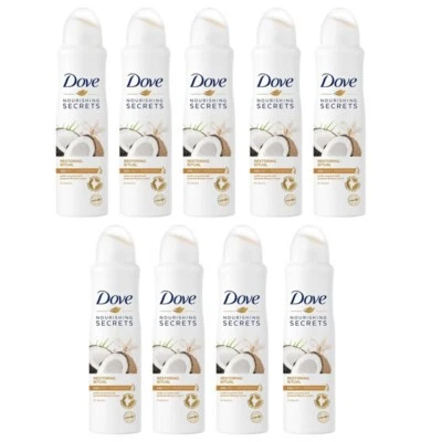 9 x Dove Coconut & Jasmine Nourishing Secrets Antiperspirant Deodorant Spray - Image 1 of 4