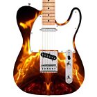 Guitar,Bass,Acoustic Skin Wrap Laminated Vinyl Decal Sticker The Flaming GS69