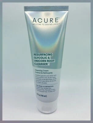 Limpiador de raíces de unicornio y glicólico rejuvenecimiento ACURE 4 OZ. 118 ml NUEVO (Sellado) Foto 1 de 4