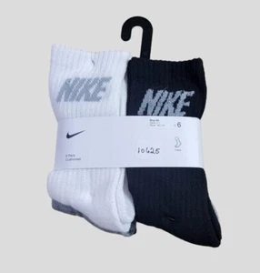 NIKE Boys Socks Crew Cushioned School Everyday 6 Pair Shoe Size 10C-3Y - Picture 1 of 4
