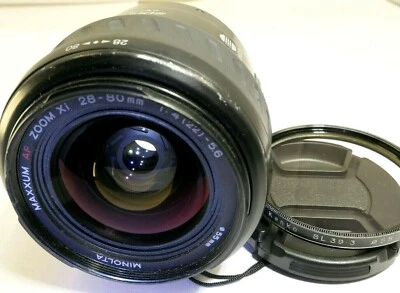 Konica Minolta AF XI 28-80mm f4-5.6 Xi Lens w/ aperture stuck needs repair AS IS - Image 1 of 4