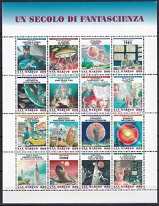 San Marino 1998 Yvert 1579/94 A century of Science Fiction MNH VF - Picture 1 of 1