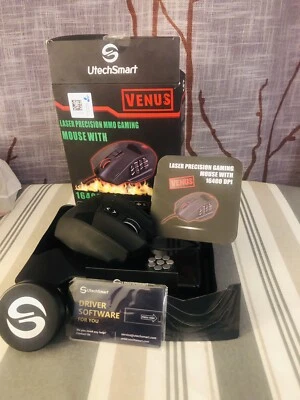 UtechSmart Venus Gaming Mouse RGB Wired 16400 DPI High Precision Laser Progra... - Image 1 of 4