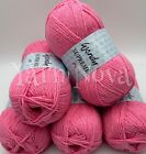 Wendy Supreme DK Double Knitting Crochet Yarn Wool - 5x100g Balls - WD04 Pink