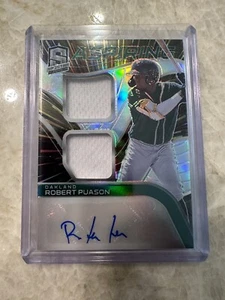 ROBERT PUASON 2021 Panini Spectra Green Prizm Aspiring RC /25 Patch Auto AJA-RP - Picture 1 of 5