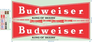 Budweiser Truck & Trailer Decals - 1/25 - Water Decal - Picture 1 of 4