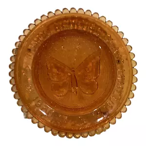 New Bedford Glass Museum Vintage Pairpoint Glass Cup Plate, Butterfly 1980 - Picture 1 of 2