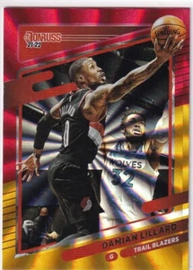 2021-22 Donruss Panini NBA No. 96 Damian Lillard Red Yellow Laser - Bild 1 von 2