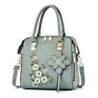 Shoulder Bag, Zipper Handbag Crossbody Bag, Women's Floral Decor Purse