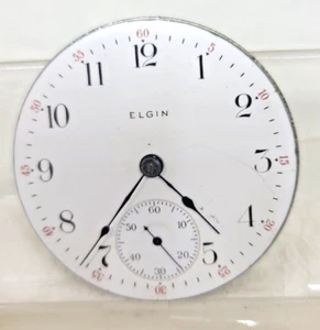 Antiguo movimiento de reloj de bolsillo ELGIN 1912 - ¡15 J-18 S! ¡Para piezas o reparación! - Imagen 1 de 2