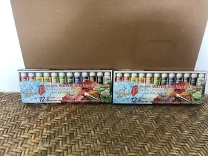 holbein water soluble oil colors, aqua oil duo 12 colorset two boxes one money - Picture 1 of 2
