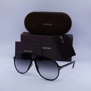 Tom Ford FT1061 01B Shiny Black/Smoke Gradient 64-13-140 Sunglasses New Authe... - Picture 1 of 6