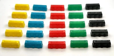 Набор Ticket To Ride 25 Поездов, 5 Каждого Цвета - Игровые Запасные части Запчасти НОВЫЕ - Изображение 1 из 4