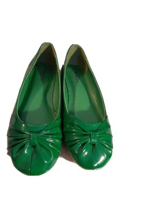 green flat shoes ladies
