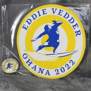 Eddie Vedder Ohana Festival Pin Sticker Bundle Pearl Jam 2022 Official Concert - Picture 1 of 3