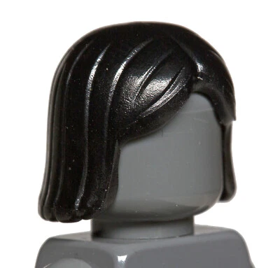 NEW LEGO - Figure Hair - Female - Mid Length Classic Black x1 - Boba Fett - Image 1 of 2