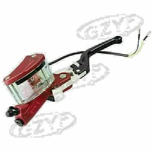 Universal Left 7/8" Brake Master Cylinder Clutch Fluid Reservoir Levers Red New - Picture 1 of 7